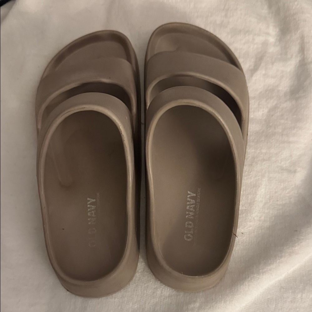 Old Navy Beige Slide Sandals